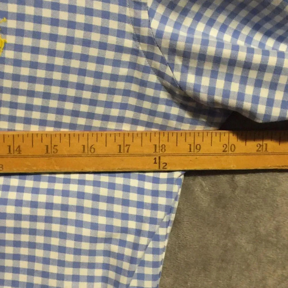 Ralph Lauren Shirt Men’s small Blue Checked Pony Button Up Long Sleeve - Picture 4 of 10